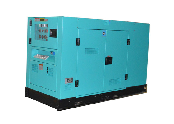 Groupe électrogène bleu de moteur diesel de couleur, générateur diesel réfrigéré par un liquide silencieux