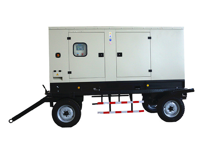 Trailer Mounted 80kw 100kva Diesel Power Generator , Silent Diesel Gensets