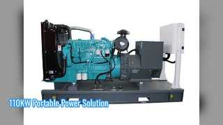 Solution d'alimentation refroidie à l'eau de générateur portable 110KW