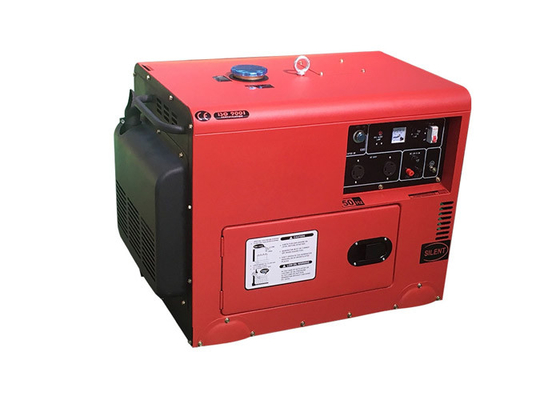 Générateurs portatifs de moteur à C.A. 7.5kva petits, générateurs à moteur diesel de couleur rouge