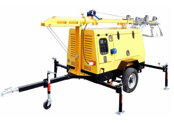 Lumières haloïdes en métal mobile manuel diesel de tour légère avec de l'air refroidi